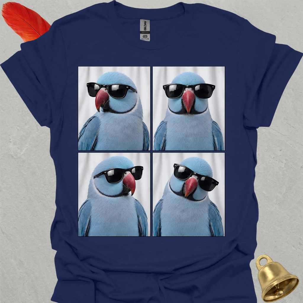 Blue Indian Ringneck Photobooth T-Shirt