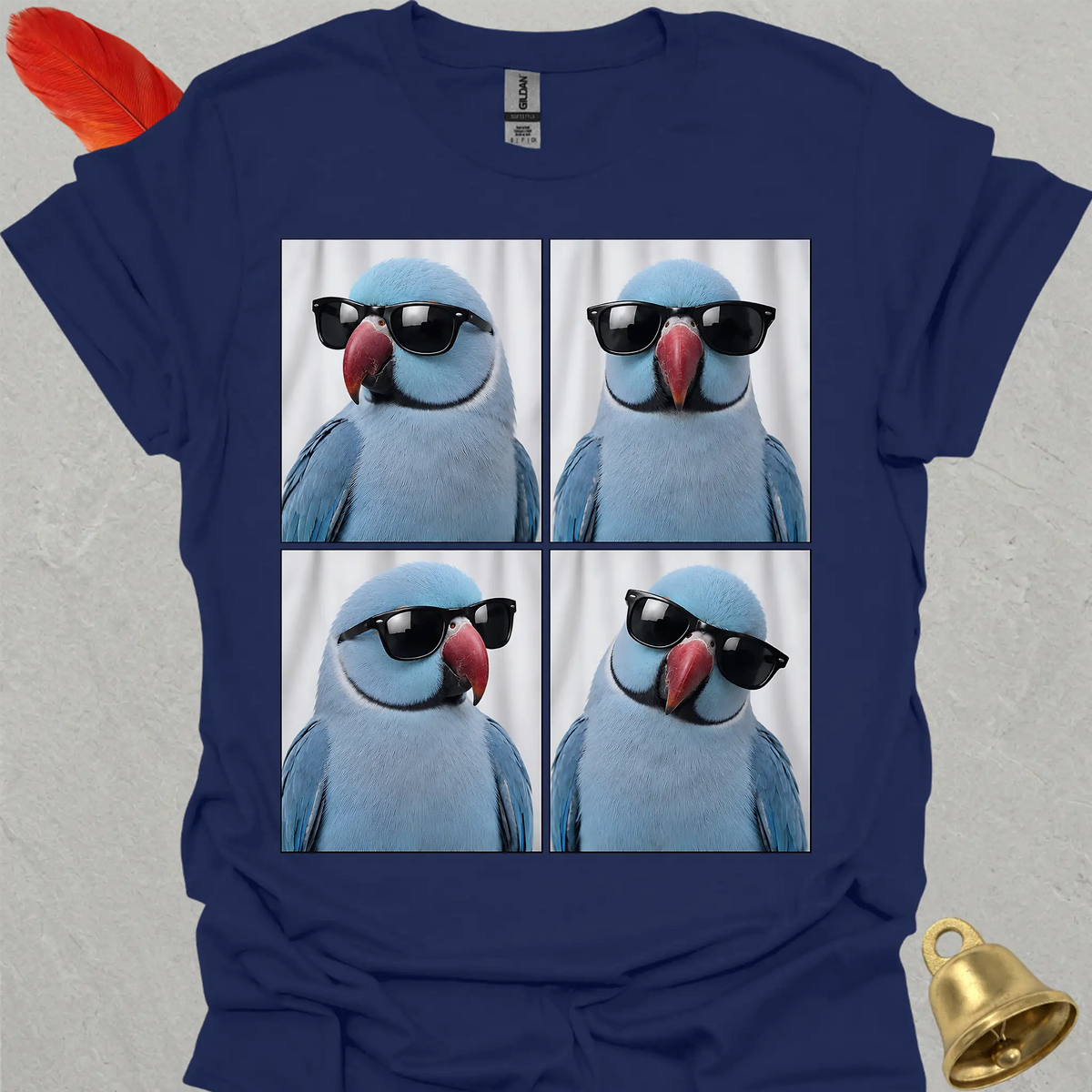 Blue Indian Ringneck Photobooth T-Shirt