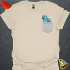 Blue Indian Ringneck Pocket T-Shirt