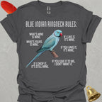 Blue Indian Ringneck Rules T-Shirt