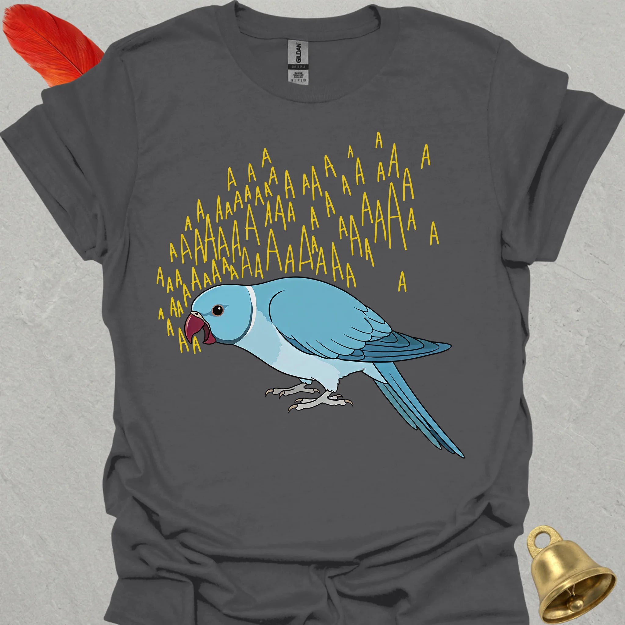 Blue Indian Ringneck Scream T-Shirt