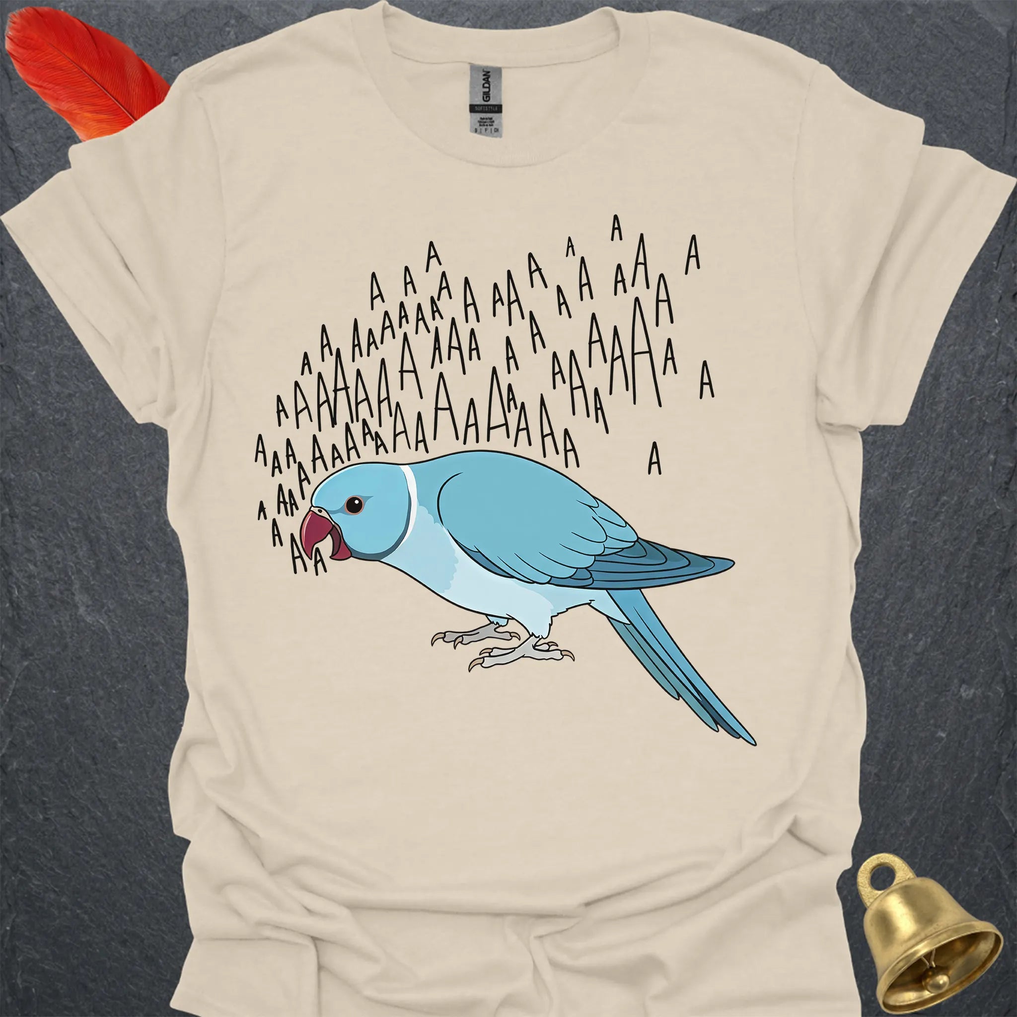 Blue Indian Ringneck Scream T-Shirt