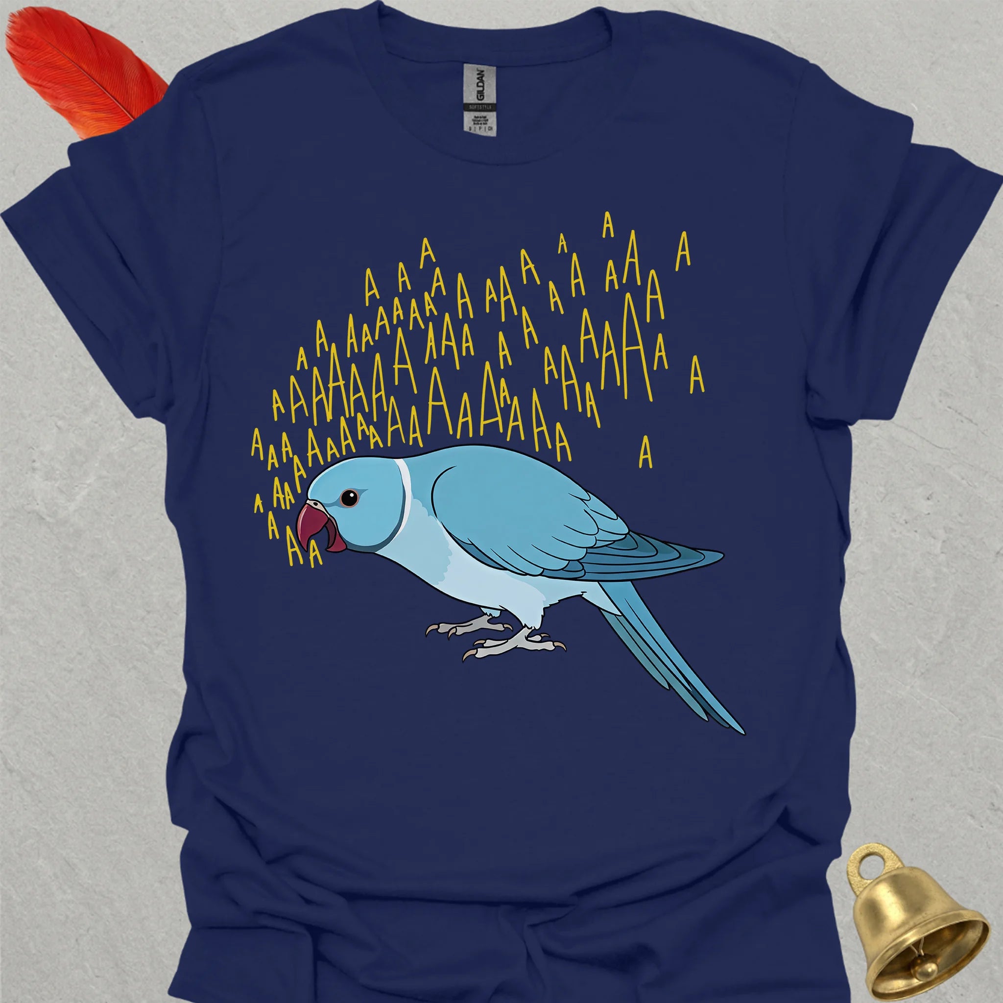 Blue Indian Ringneck Scream T-Shirt
