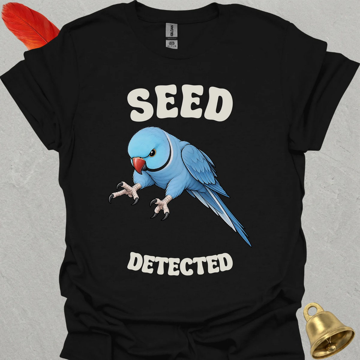 Blue Indian Ringneck Seed Detected T-Shirt