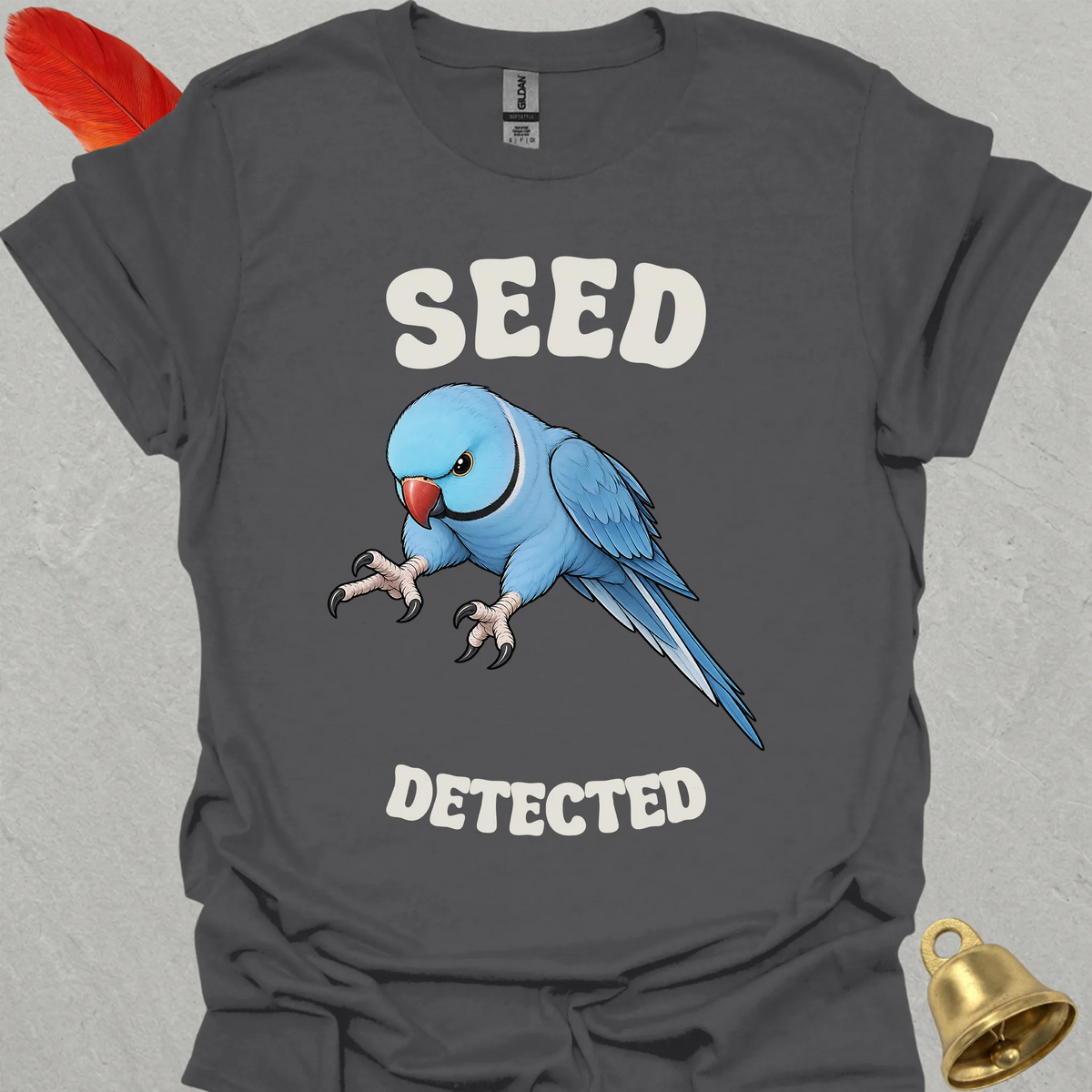 Blue Indian Ringneck Seed Detected T-Shirt