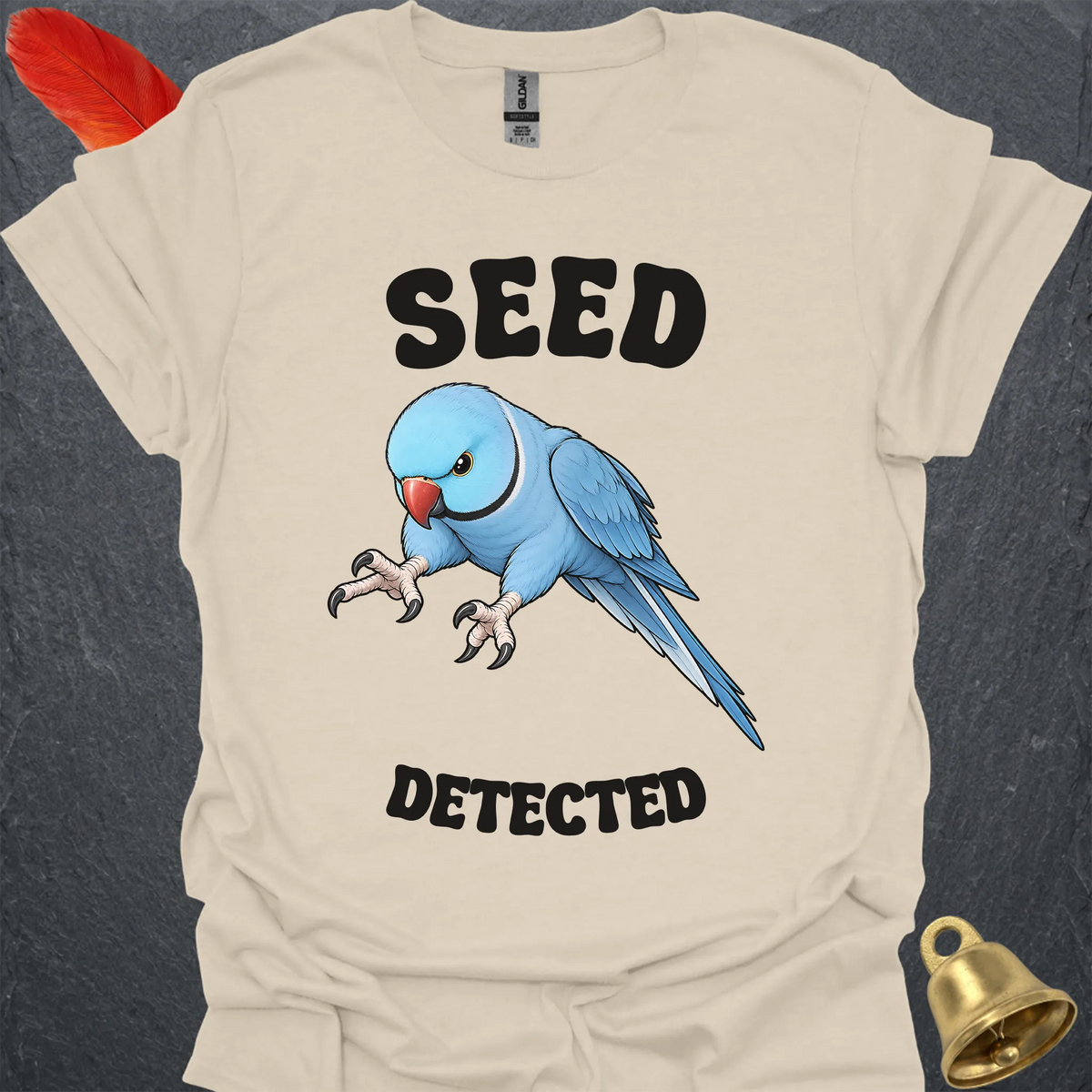 Blue Indian Ringneck Seed Detected T-Shirt