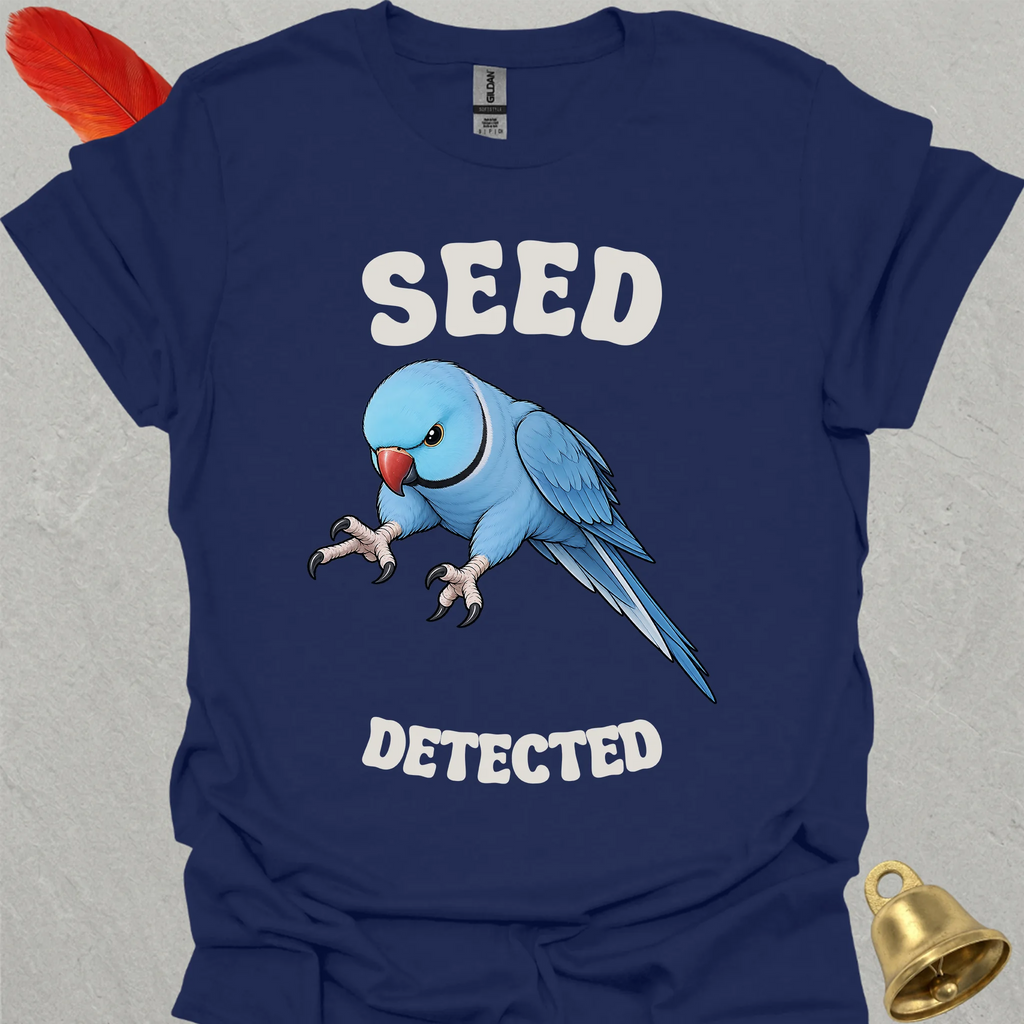 Blue Indian Ringneck Seed Detected T-Shirt