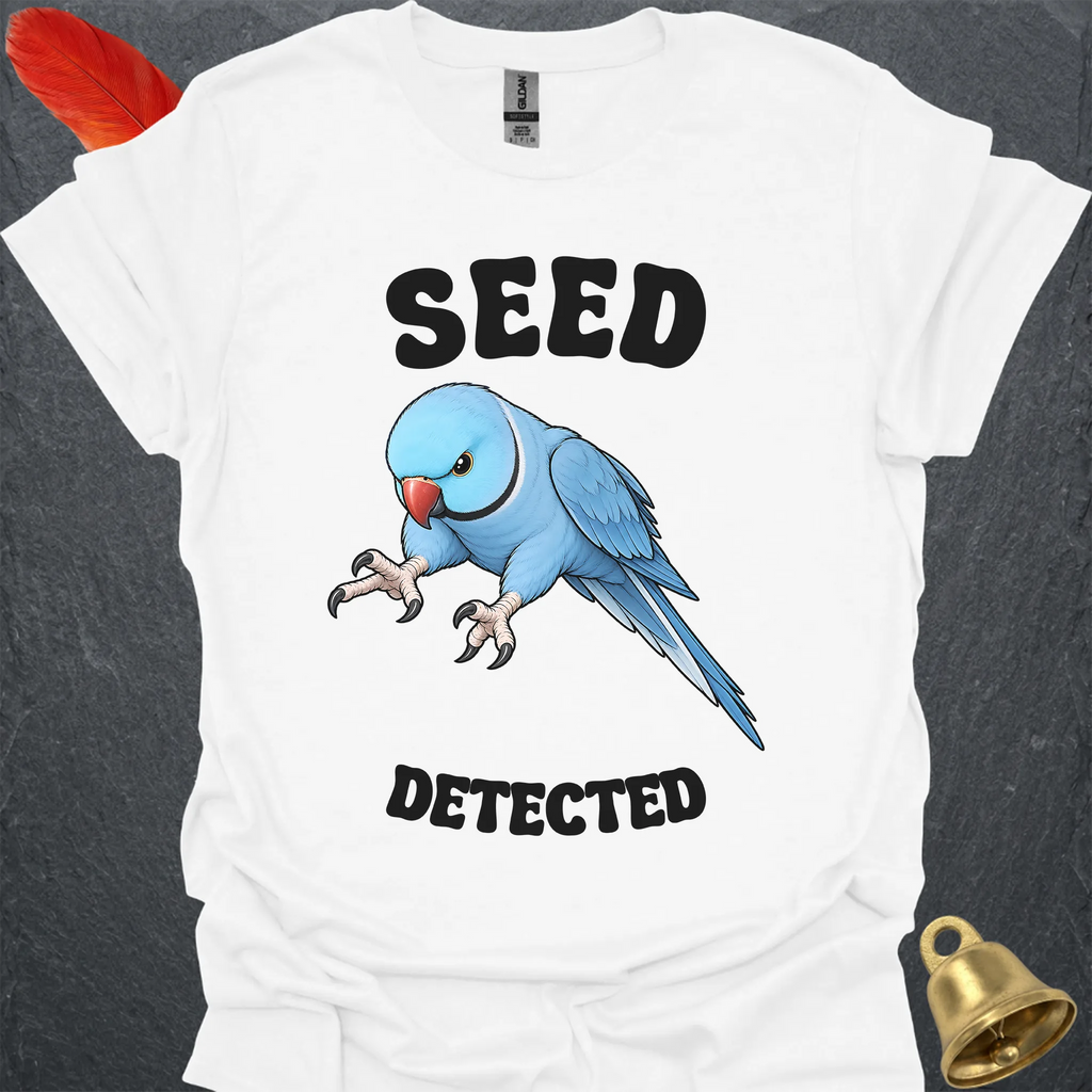 Blue Indian Ringneck Seed Detected T-Shirt
