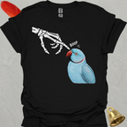 Blue Indian Ringneck Skeleton Boop T-Shirt