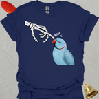 Blue Indian Ringneck Skeleton Boop T-Shirt