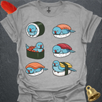 Blue Indian Ringneck Sushi T-Shirt