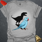 Blue Indian Ringneck T-Rex T-Shirt