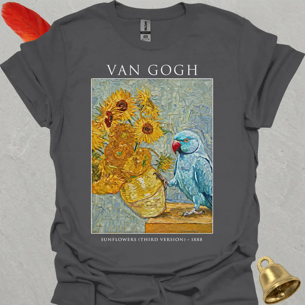 Blue Indian Ringneck Van Gogh T-Shirt