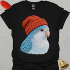 Blue Opaline Quaker Parrot Beanie T-Shirt