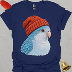 Blue Opaline Quaker Parrot Beanie T-Shirt