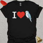 Blue Opaline Quaker Parrot Bird Love T-Shirt