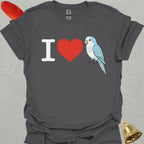 Blue Opaline Quaker Parrot Bird Love T-Shirt