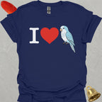 Blue Opaline Quaker Parrot Bird Love T-Shirt