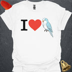 Blue Opaline Quaker Parrot Bird Love T-Shirt