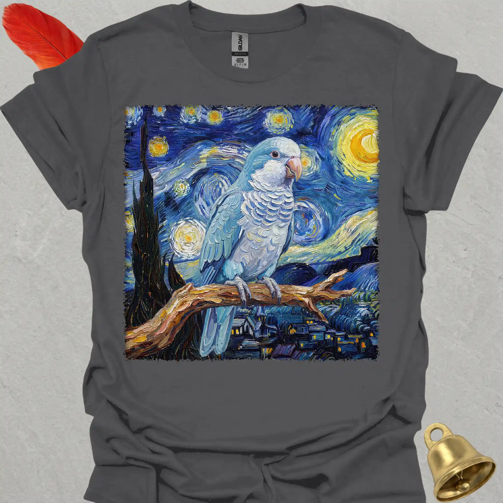 Blue Opaline Quaker Parrot Starry Night T-Shirt