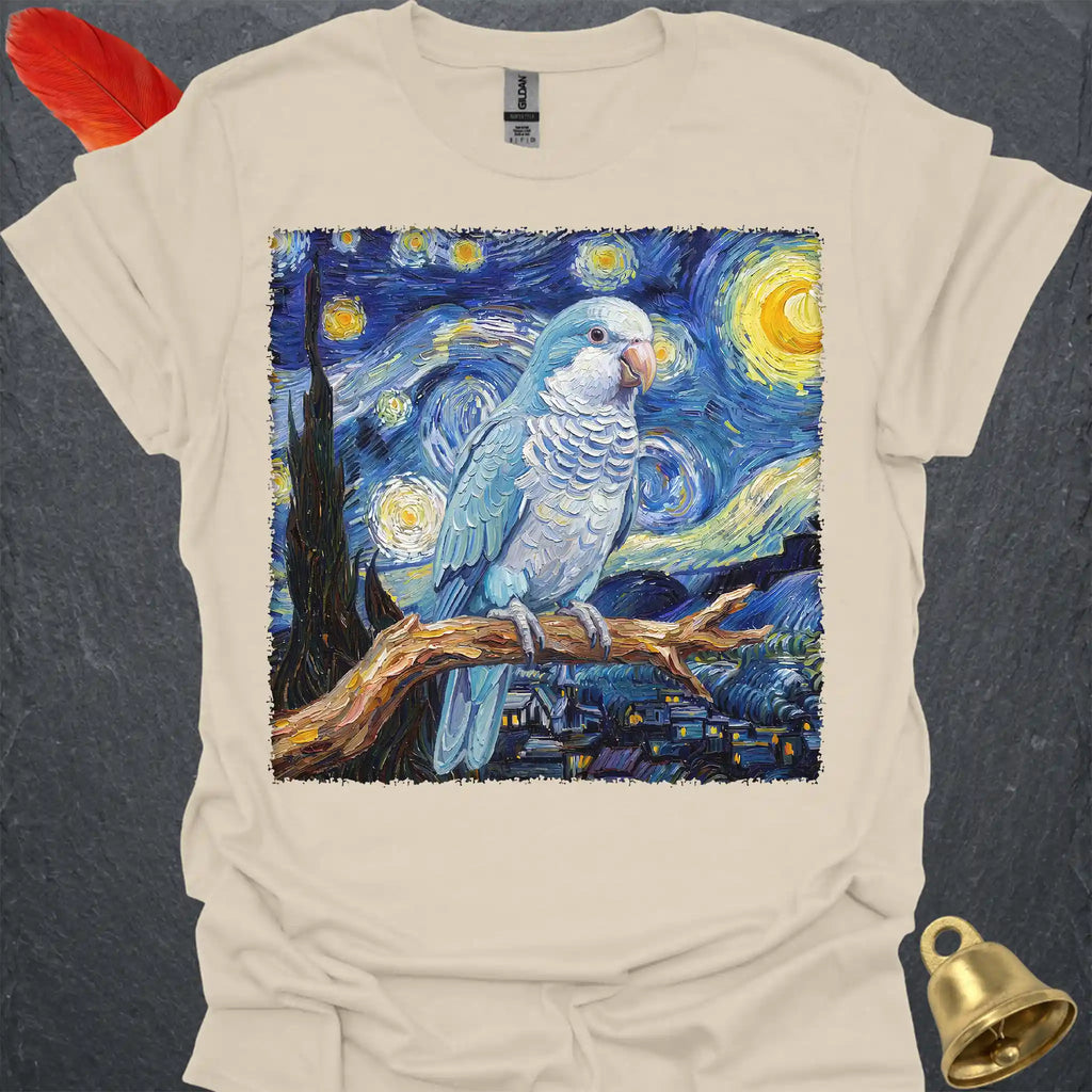 Blue Opaline Quaker Parrot Starry Night T-Shirt