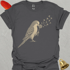 Blue Opaline Quaker Parrot Blowing Wishes T-Shirt