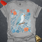 Blue Opaline Quaker Parrot Boho Flower T-Shirt