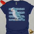 Blue Opaline Quaker Parrot Brush T-Shirt