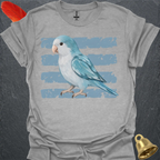 Blue Opaline Quaker Parrot Brush T-Shirt