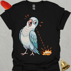 Blue Opaline Quaker Parrot Eye on Prize T-Shirt