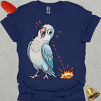 Blue Opaline Quaker Parrot Eye on Prize T-Shirt