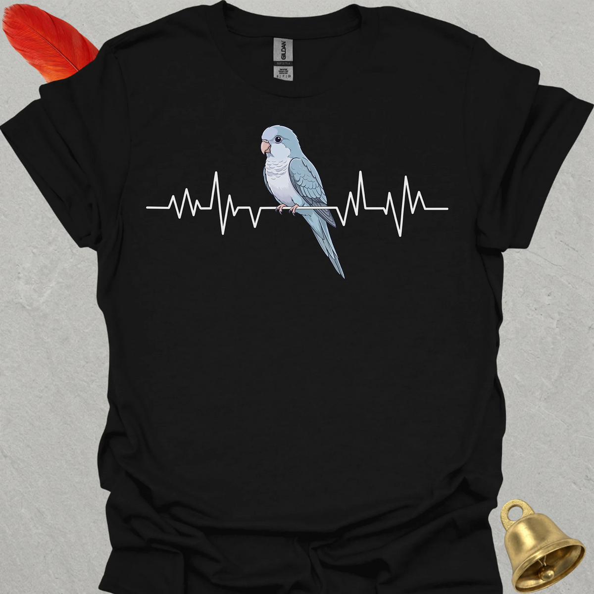 Blue Opaline Quaker Parrot Heartbeat T-Shirt