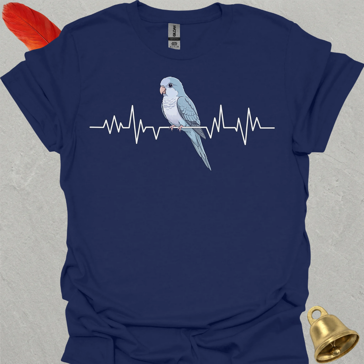 Blue Opaline Quaker Parrot Heartbeat T-Shirt