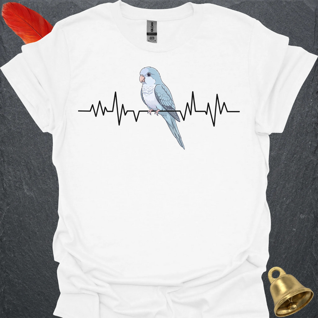 Blue Opaline Quaker Parrot Heartbeat T-Shirt