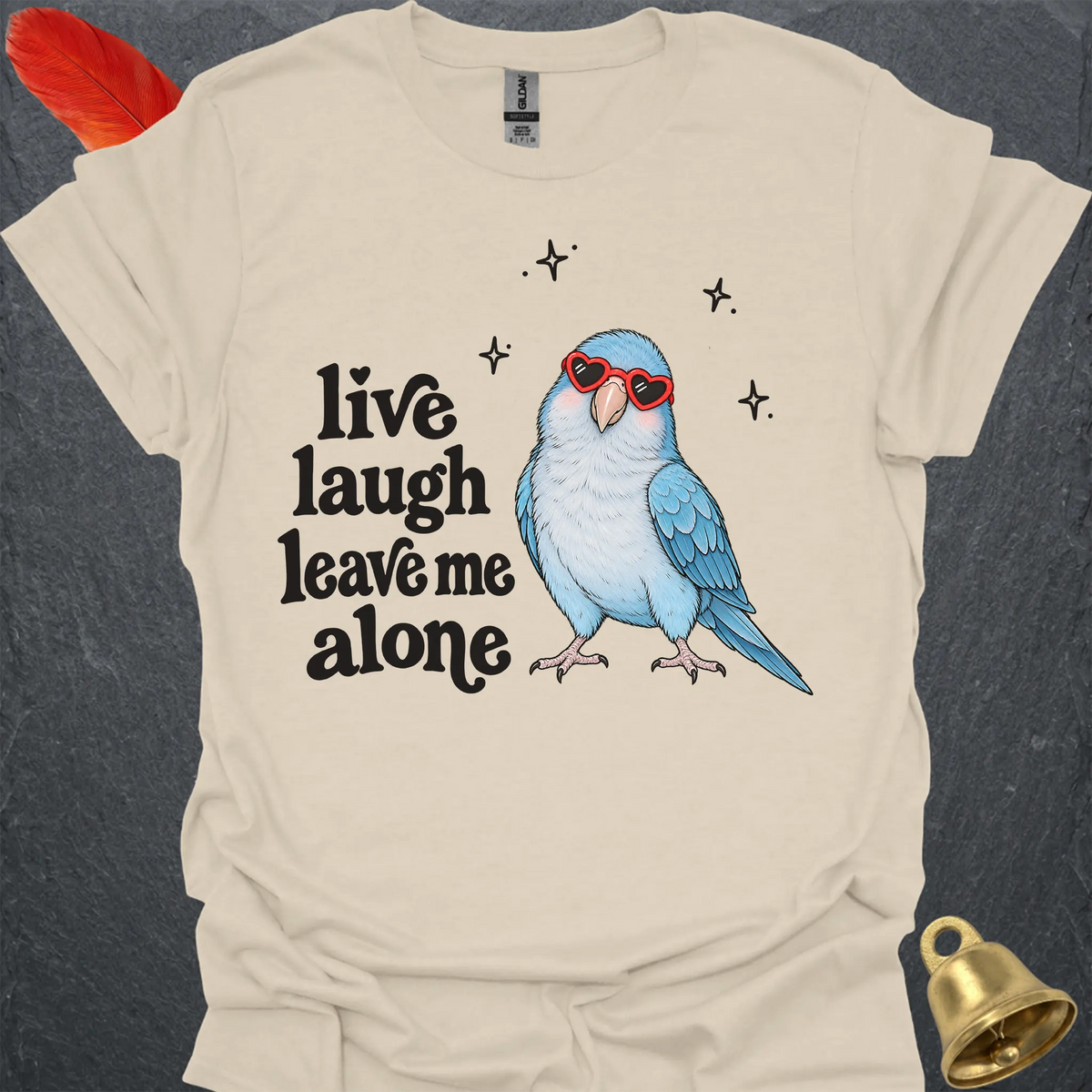 Blue Opaline Quaker Parrot Live Laugh T-Shirt