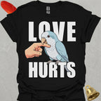 Blue Opaline Quaker Parrot Love Hurts T-Shirt