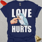 Blue Opaline Quaker Parrot Love Hurts T-Shirt