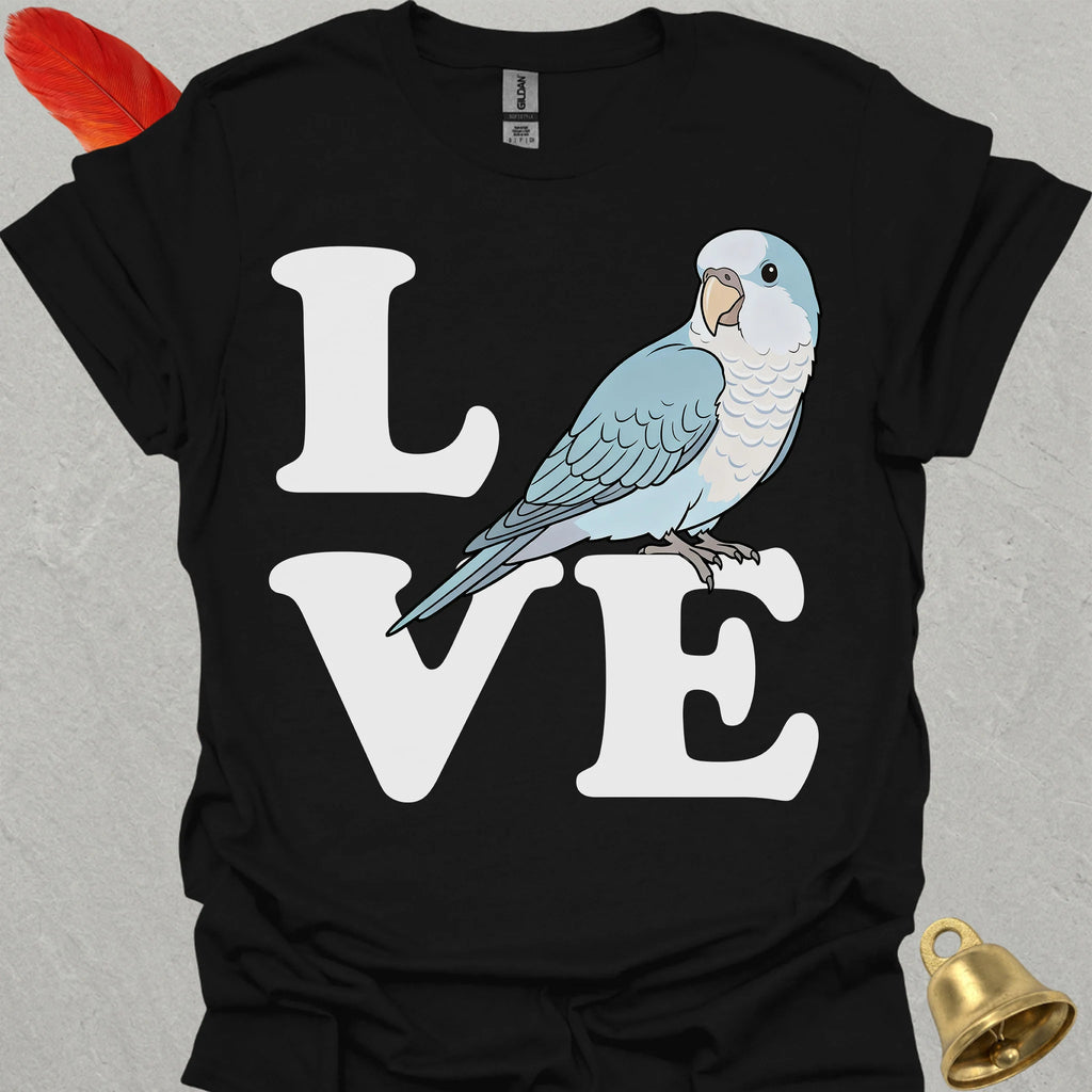 Blue Opaline Quaker Parrot Love T-Shirt