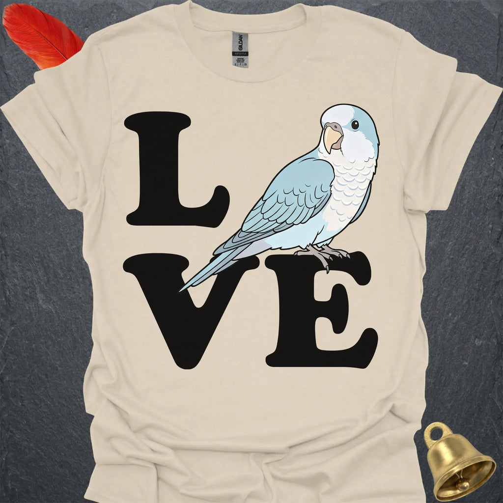 Blue Opaline Quaker Parrot Love T-Shirt