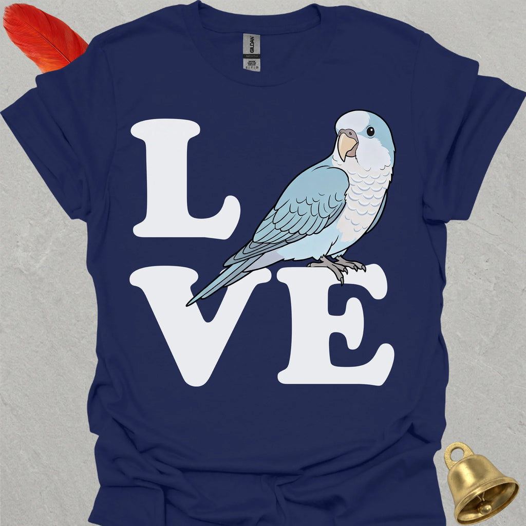 Blue Opaline Quaker Parrot Love T-Shirt