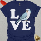 Blue Opaline Quaker Parrot Love T-Shirt