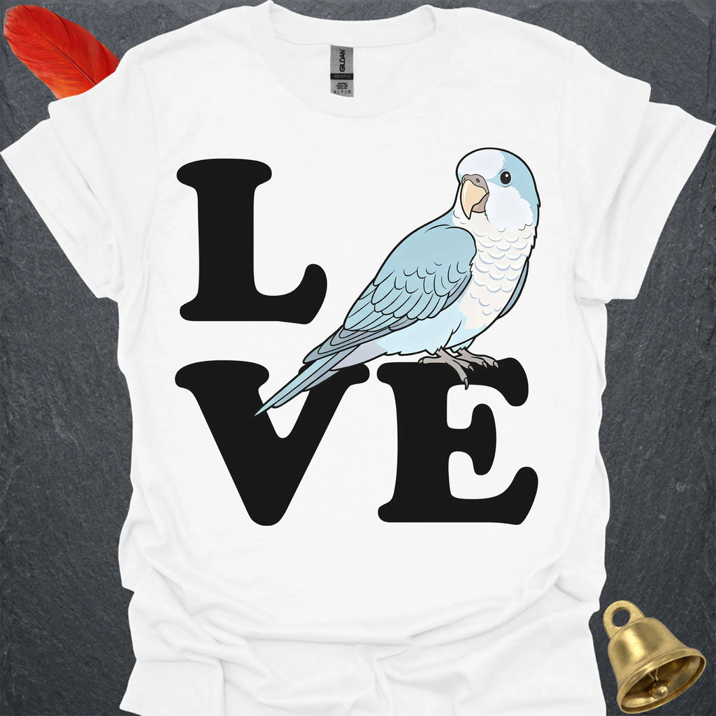 Blue Opaline Quaker Parrot Love T-Shirt