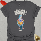 Blue Opaline Quaker Parrot Olympic Pooper T-Shirt