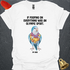 Blue Opaline Quaker Parrot Olympic Pooper T-Shirt