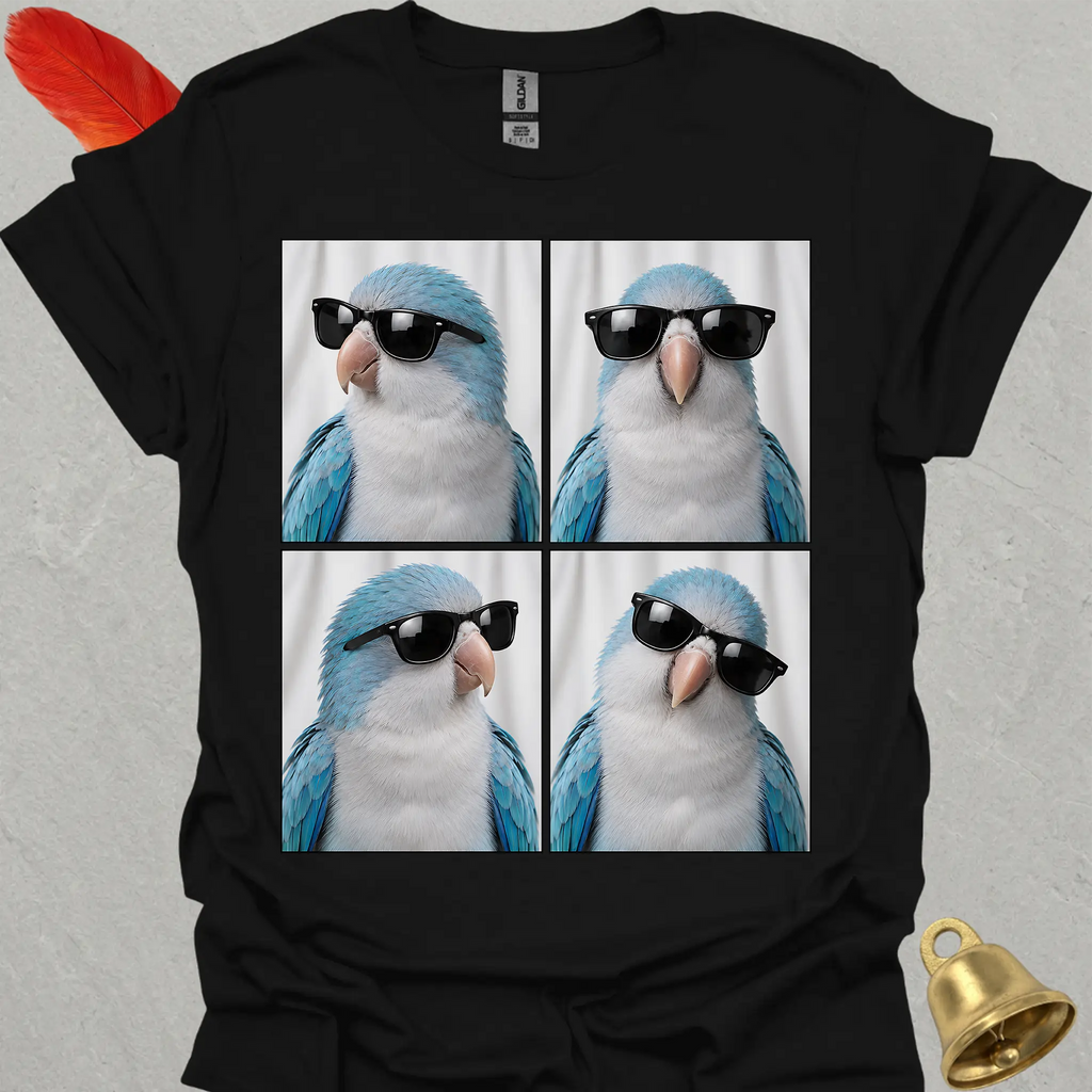 Blue Opaline Quaker Parrot Photobooth T-Shirt