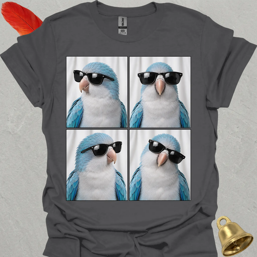 Blue Opaline Quaker Parrot Photobooth T-Shirt