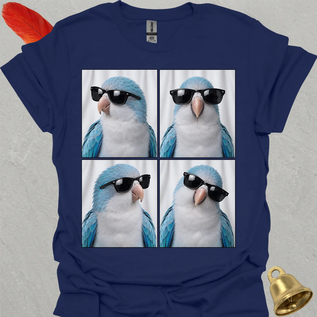Blue Opaline Quaker Parrot Photobooth T-Shirt