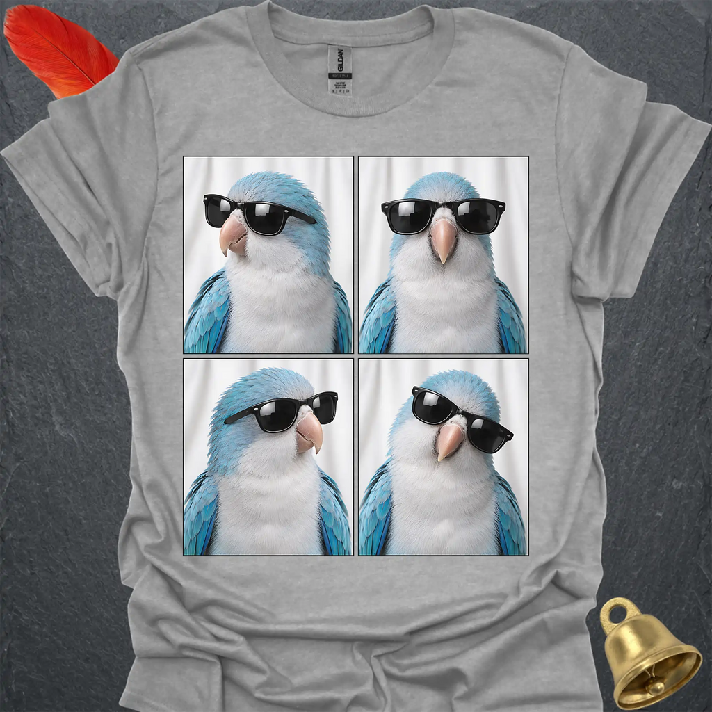 Blue Opaline Quaker Parrot Photobooth T-Shirt