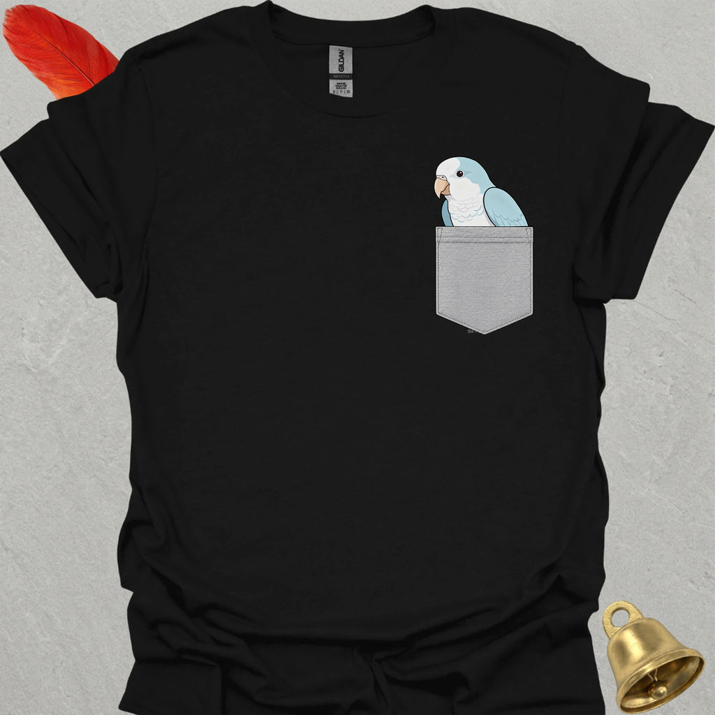Blue Opaline Quaker Parrot Pocket T-Shirt