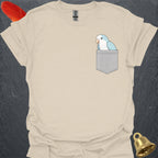 Blue Opaline Quaker Parrot Pocket T-Shirt